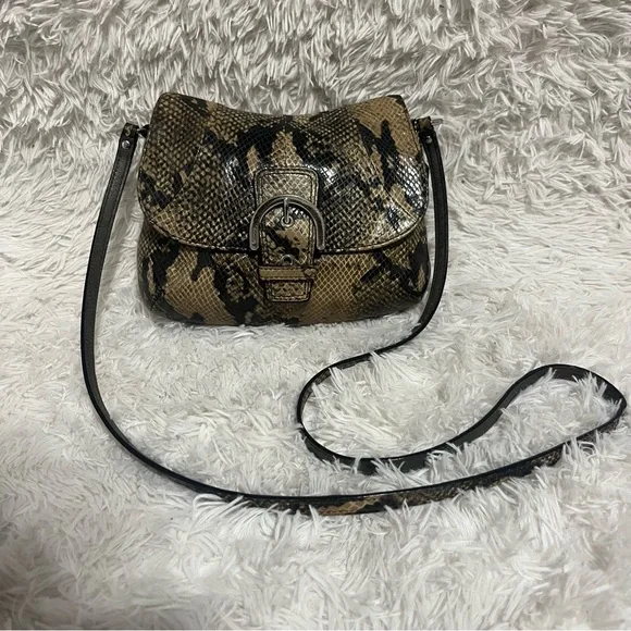 COACH Vintage Exotic Soho Python Snake Embossed Mini Crossbody - Picture 4 of 16